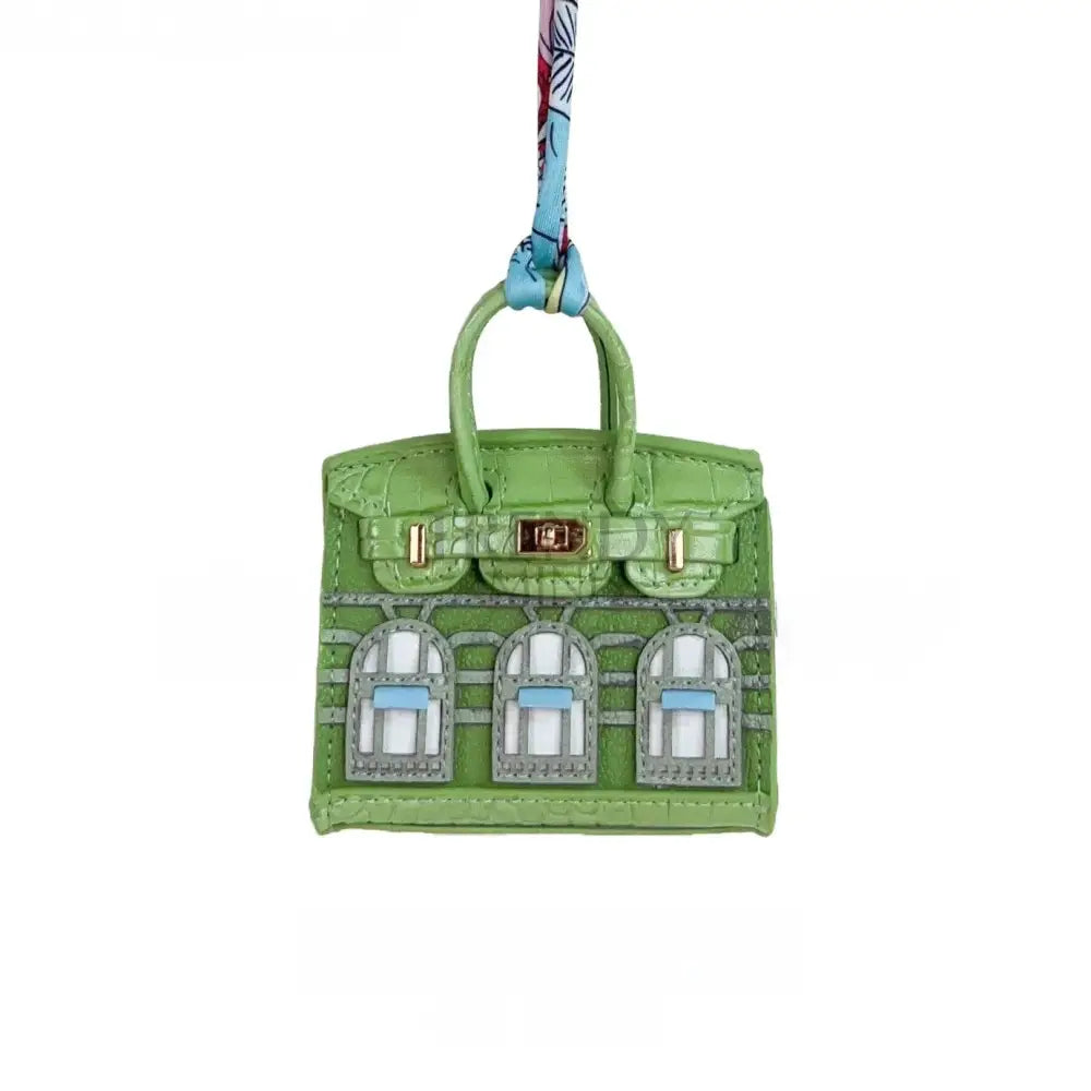 Birkin Faubourg Inspired Mini Handbag Charm Spring Green