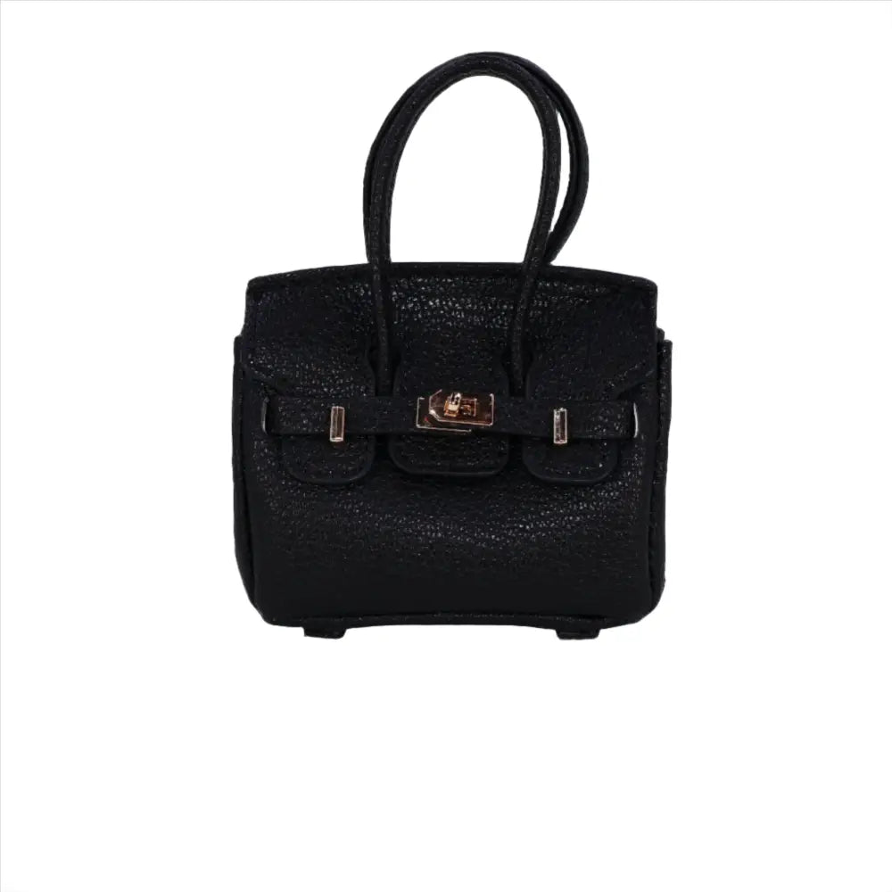 Birkin Inspired Mini Handbag Bag Charm Black