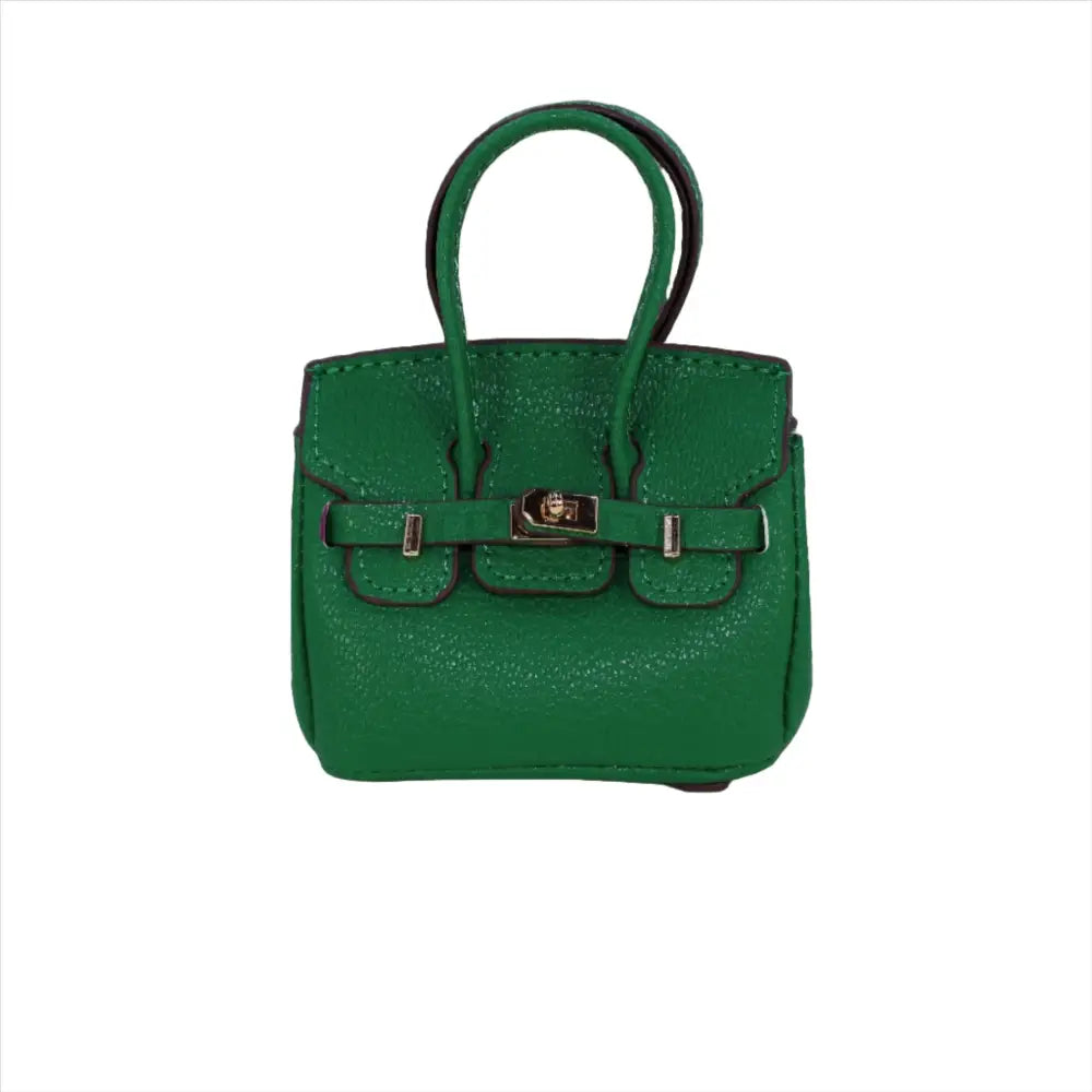 Birkin Inspired Mini Handbag Bag Charm Green