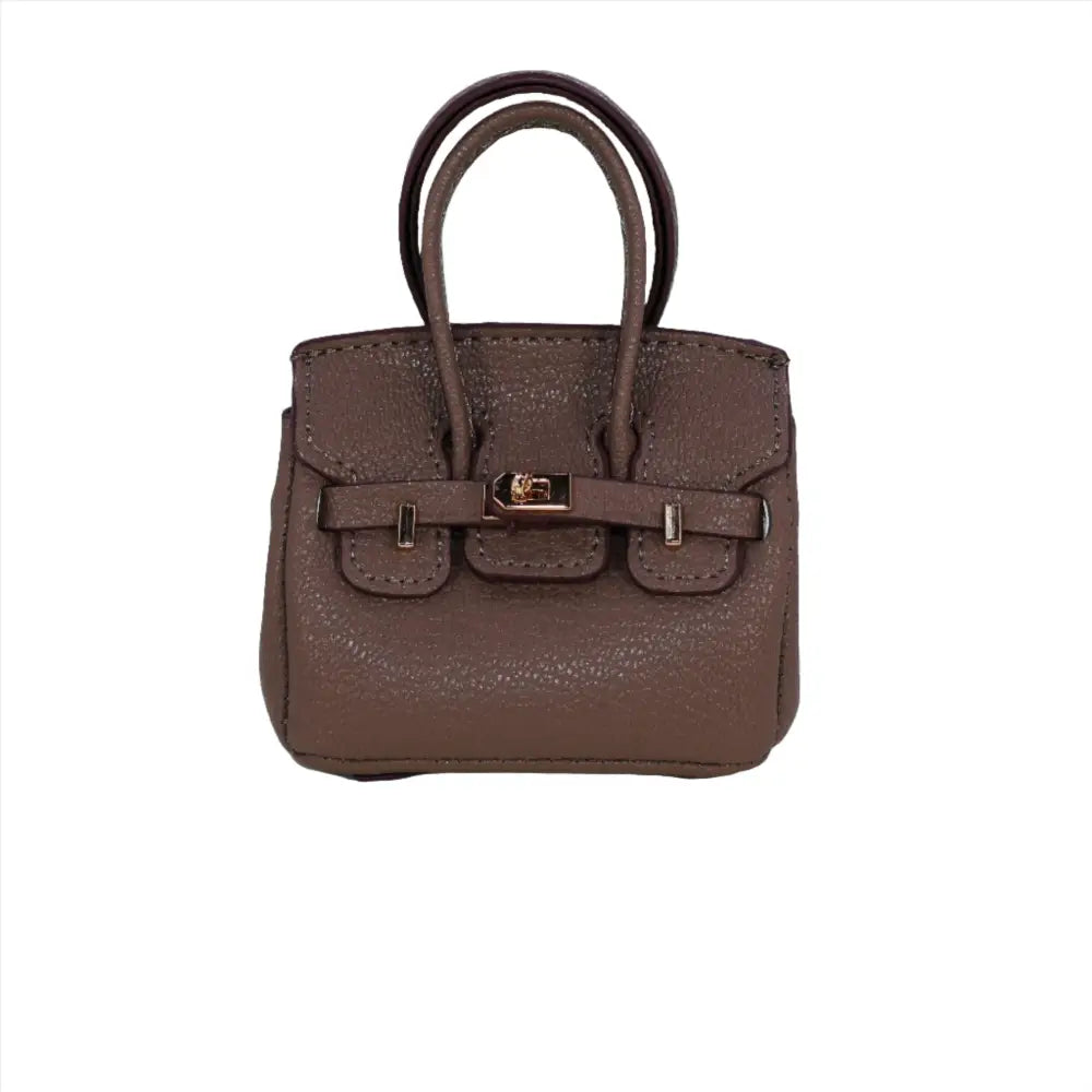 Birkin Inspired Mini Handbag Bag Charm Grey