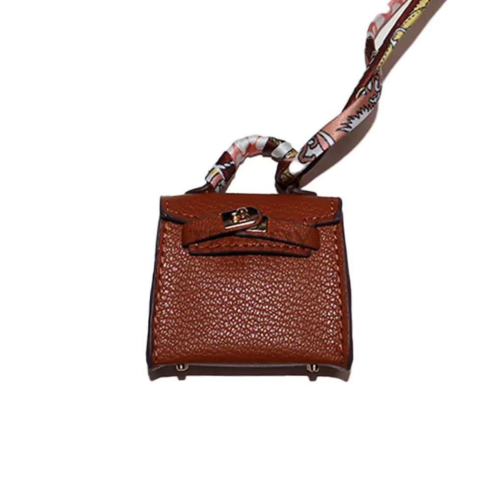 Kelly Mini Classic Style Inspired Handbag Charm Brown