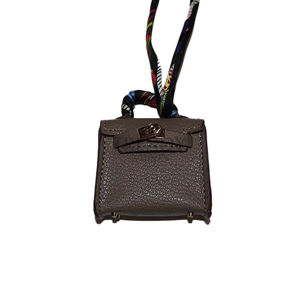 Kelly Mini Classic Style Inspired Handbag Charm Grey