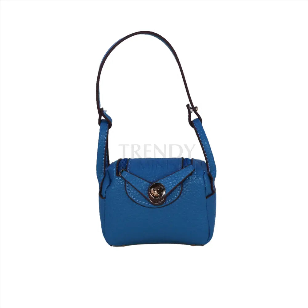 Blue Hermes Inspired Lindy Handbag Purse Charm and AirPods Holder