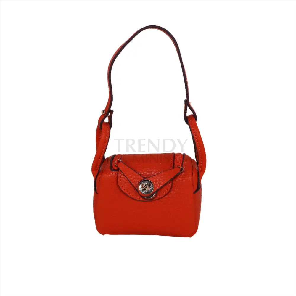 Orange Hermes Inspired Lindy Handbag Purse Charm and AirPods Holder
