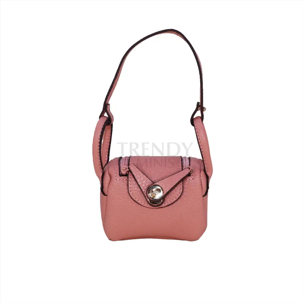 Pink Hermes Inspired Lindy Handbag Purse Charm and AirPods Holder
