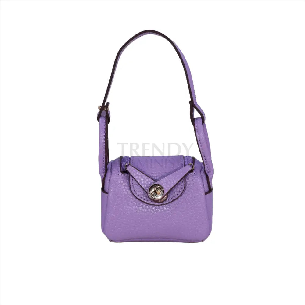 Purple Hermes Inspired Lindy Handbag Purse Charm and AirPods Holder