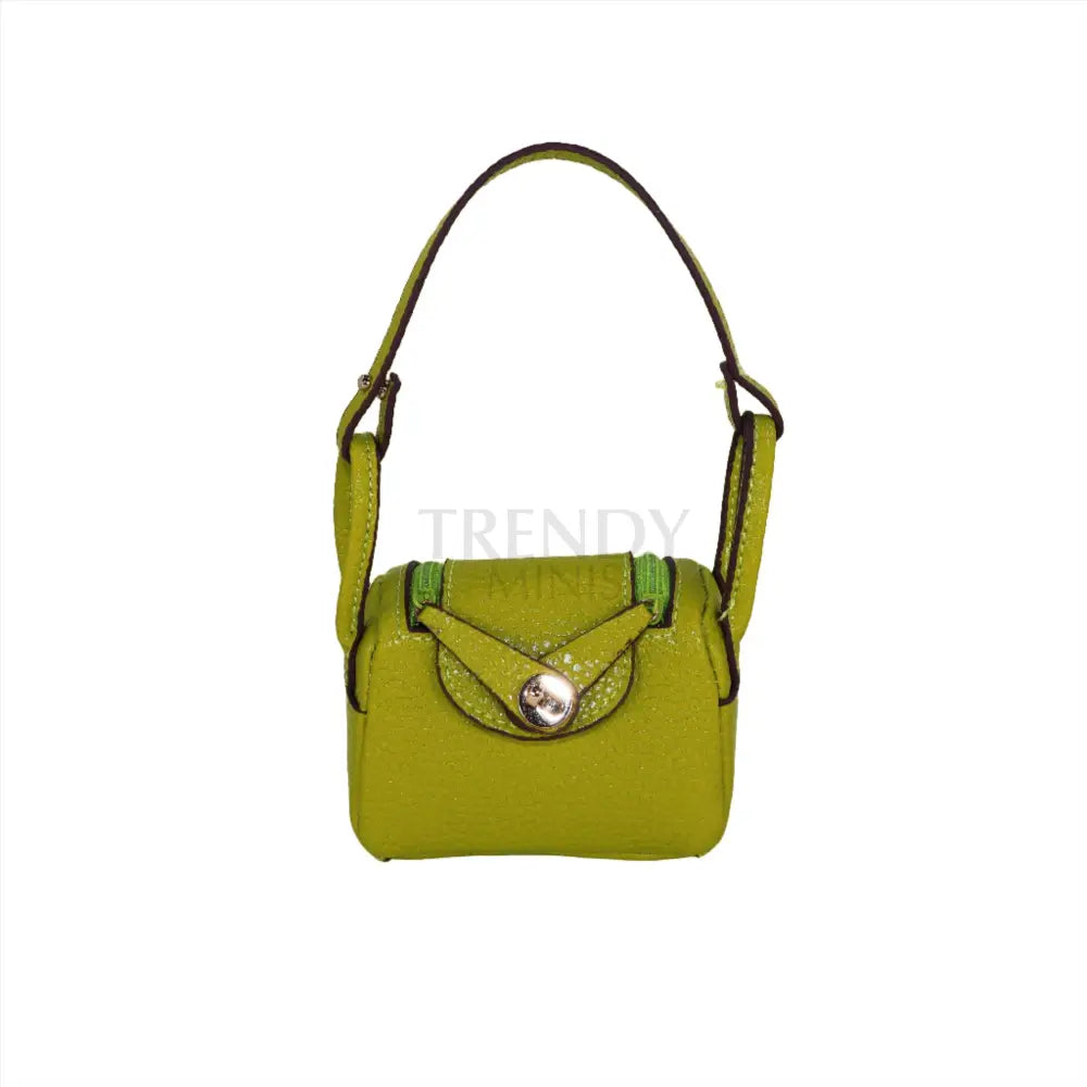 Yellow and Green Hermes Inspired Lindy Handbag Purse Charm and AirPods Holder