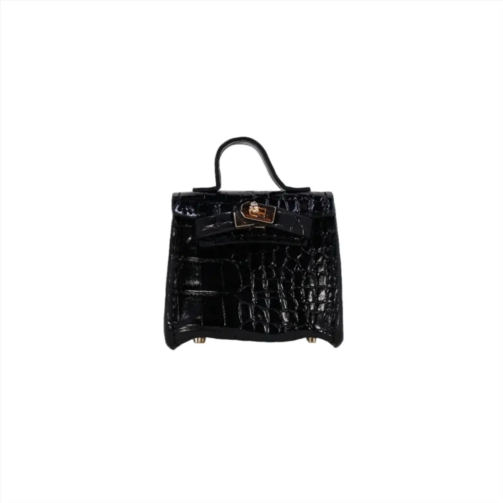 
                      
                        Kelly Faux Crocodile Handbag Inspired Bag Charm Black
                      
                    