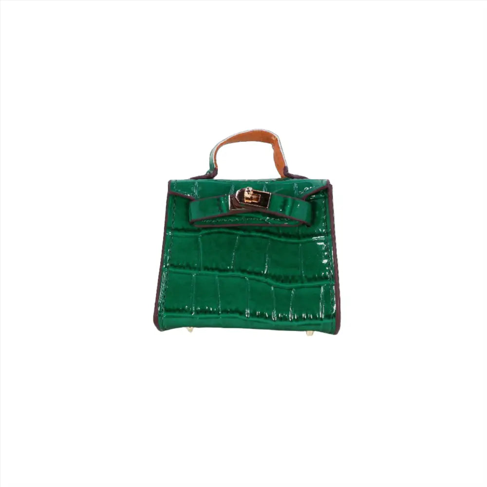 
                      
                        Kelly Faux Crocodile Handbag Inspired Bag Charm Green
                      
                    