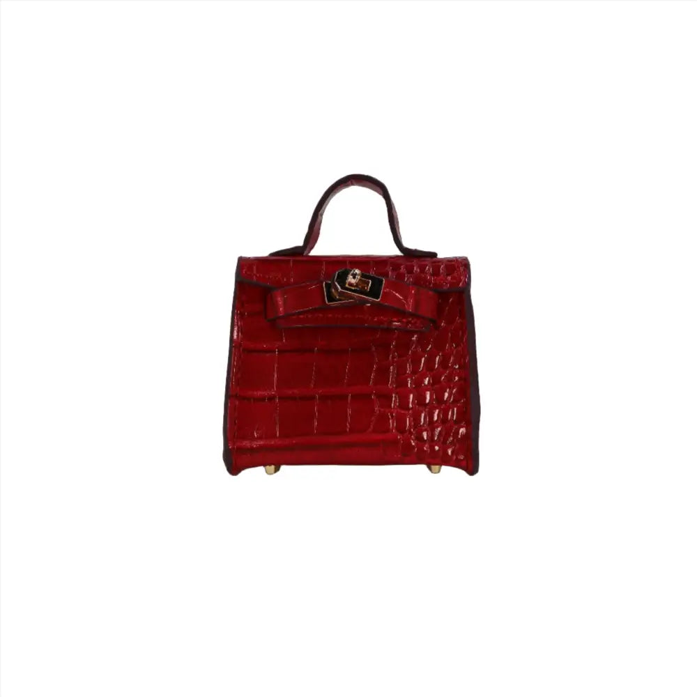 
                      
                        Kelly Faux Crocodile Handbag Inspired Bag Charm Red
                      
                    