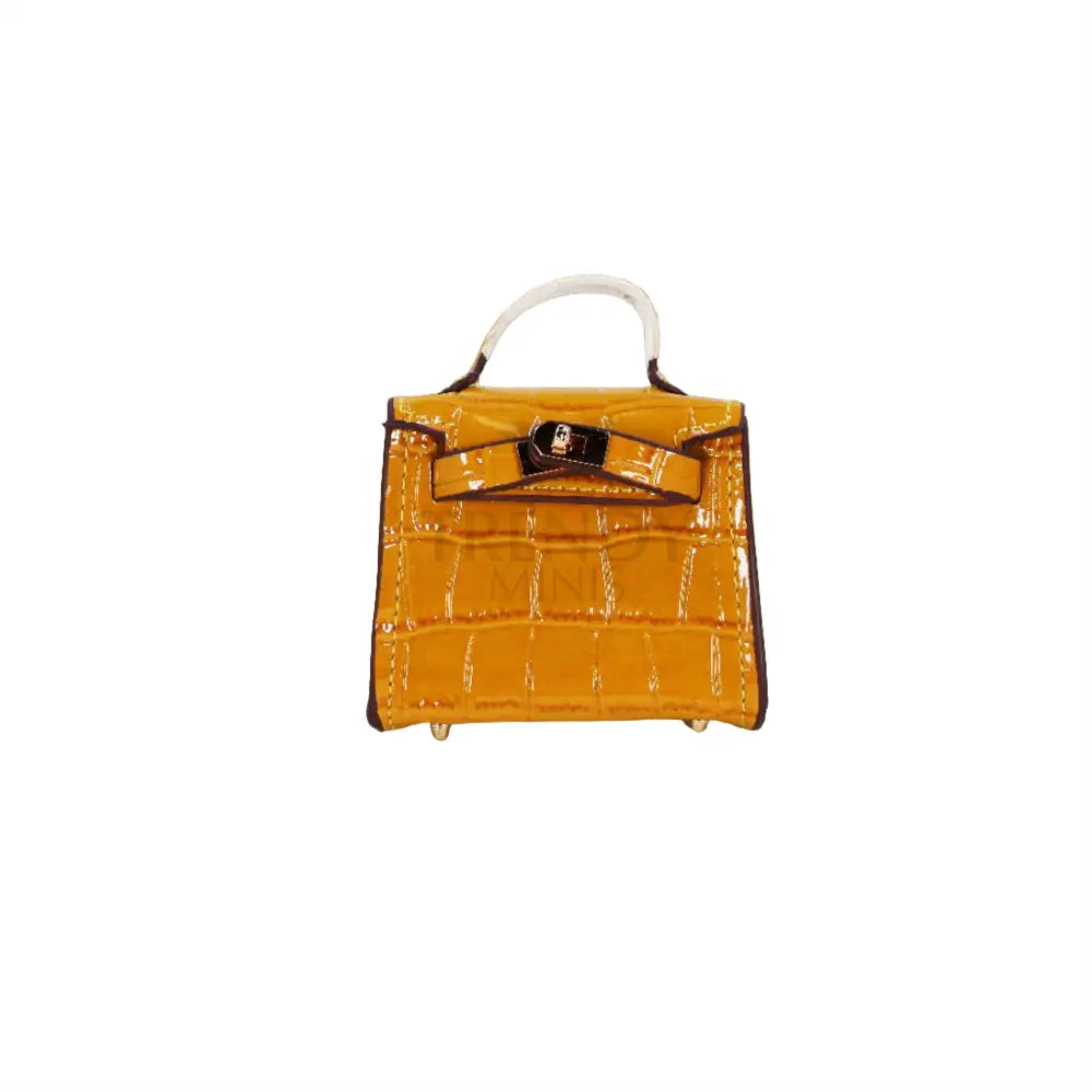 
                      
                        Kelly Faux Crocodile Handbag Inspired Bag Charm Yellow
                      
                    