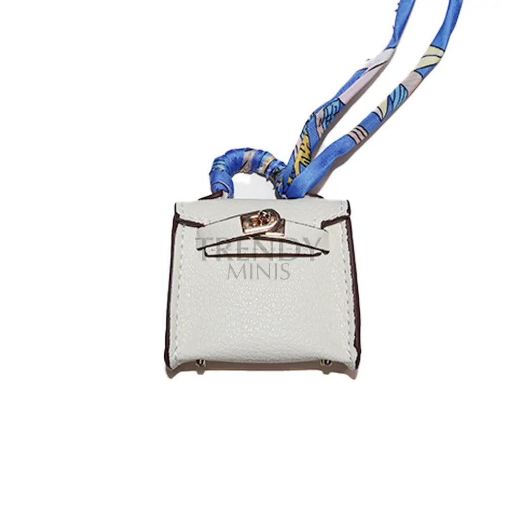 Kelly Mini Classic Style Inspired Handbag Charm White