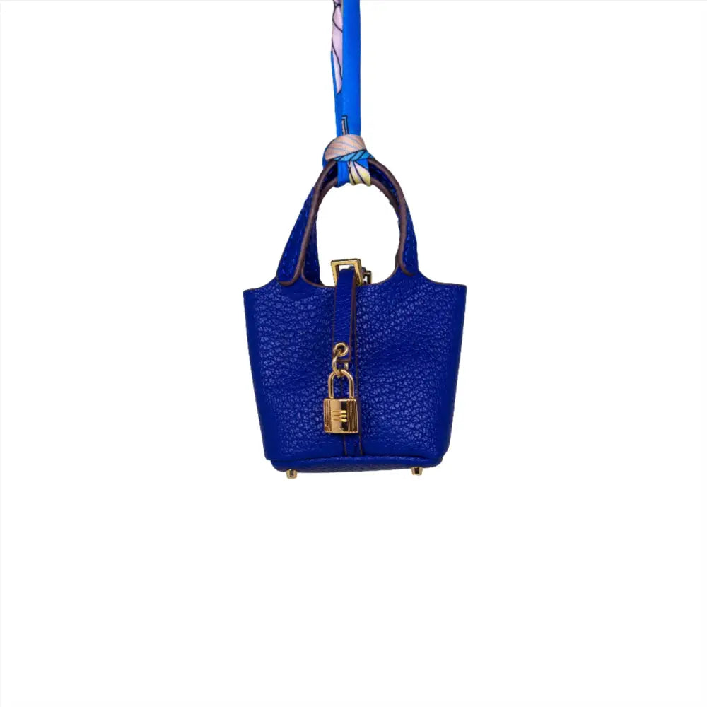 
                      
                        Blue Hermes Inspired Picotin Bucket Bag Handbag Purse Charm and AirPods Holder
                      
                    