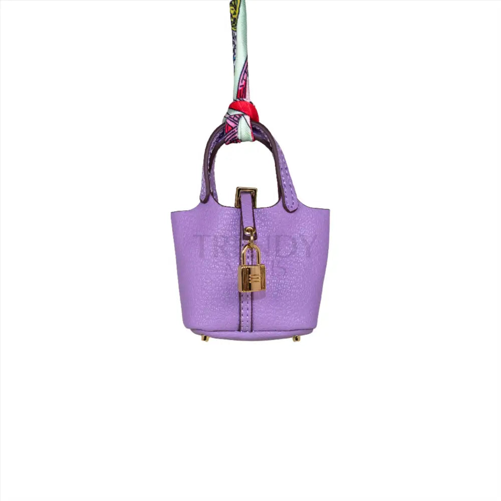 
                      
                        Purple Hermes Inspired Picotin Bucket Bag Handbag Purse Charm and AirPods Holder
                      
                    